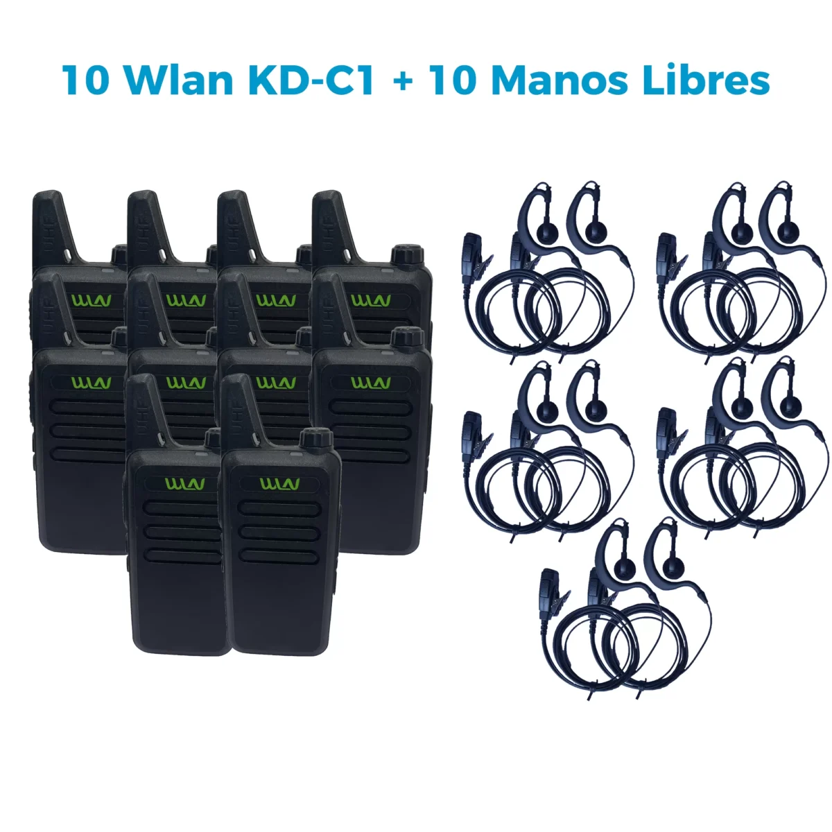 10 Radio portatil Wln KD-C1 + 10 Manos Libres - Imagen 1
