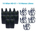 10 Radio portatil Wln KD-C1 + 10 Manos Libres